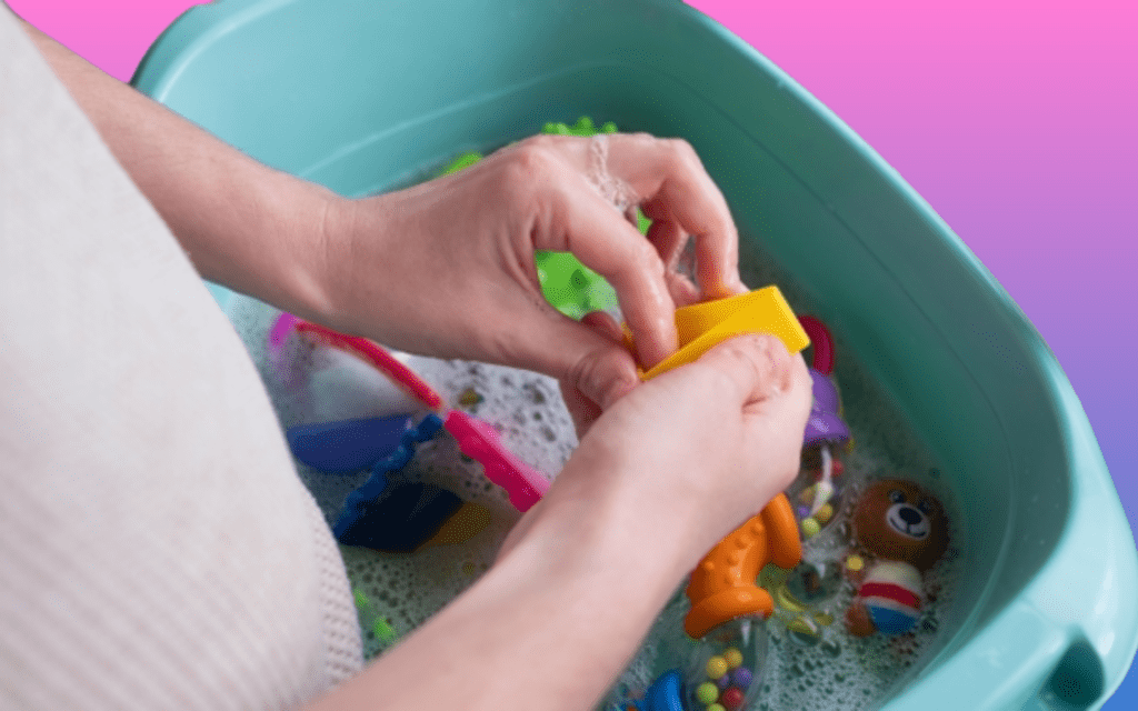 how to wash bath toys