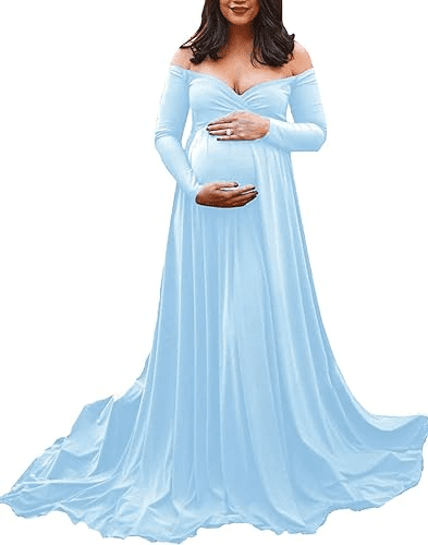 blue baby shower dress