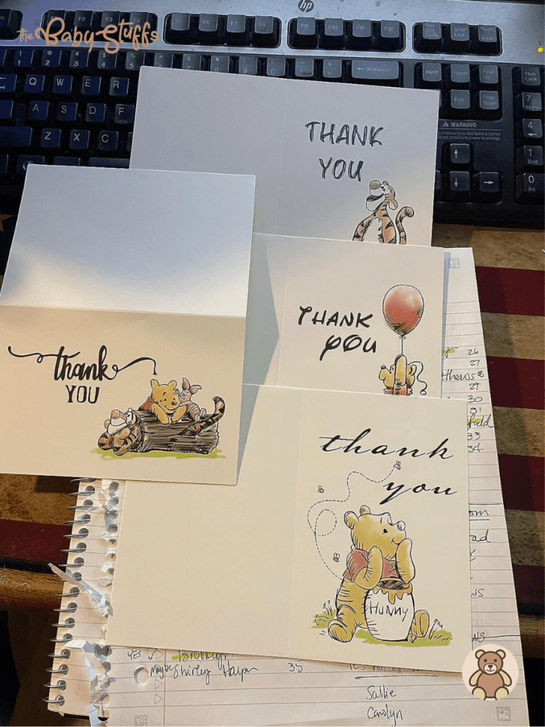 Thank you baby shower cards