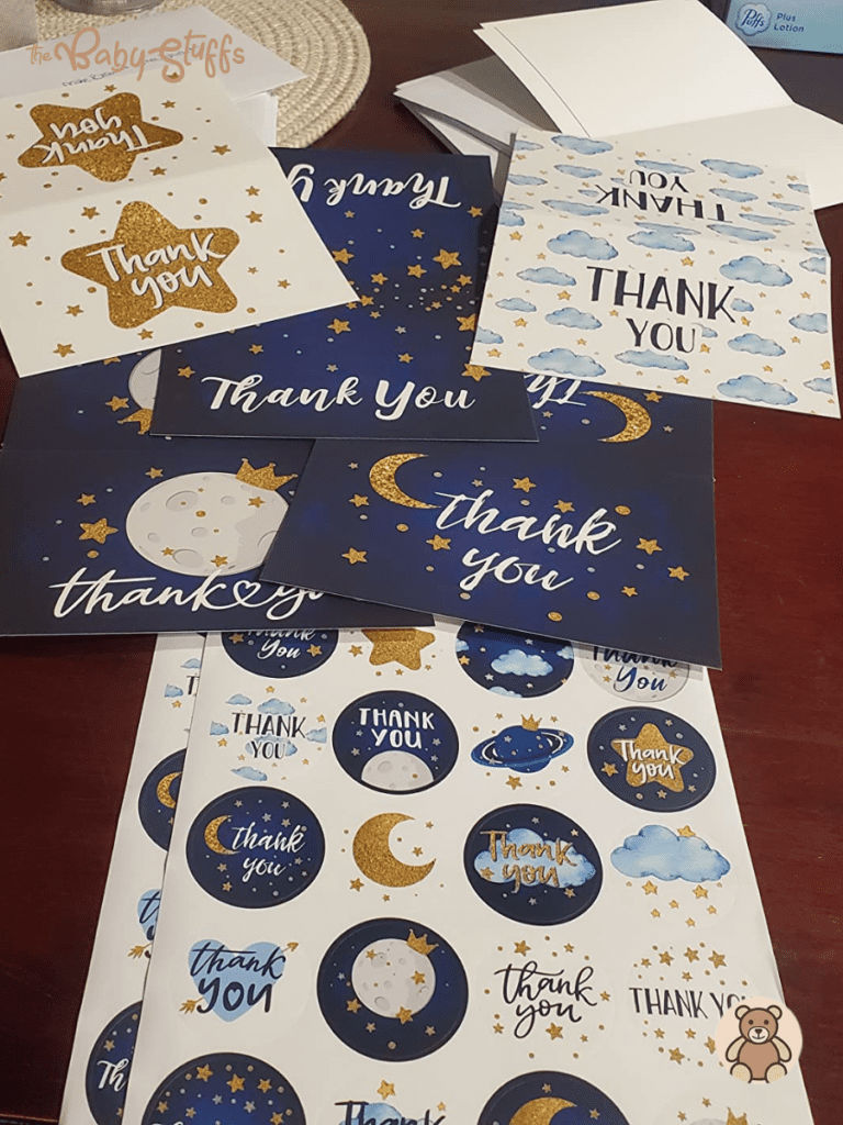 Thank you baby shower cards