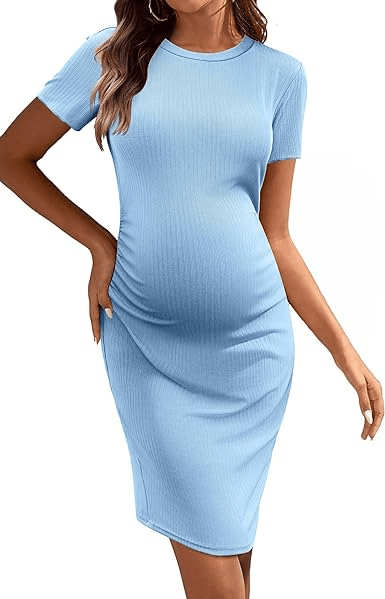 blue baby shower dress