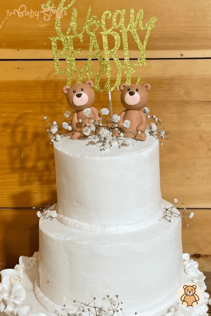 teddy bear baby shower cake